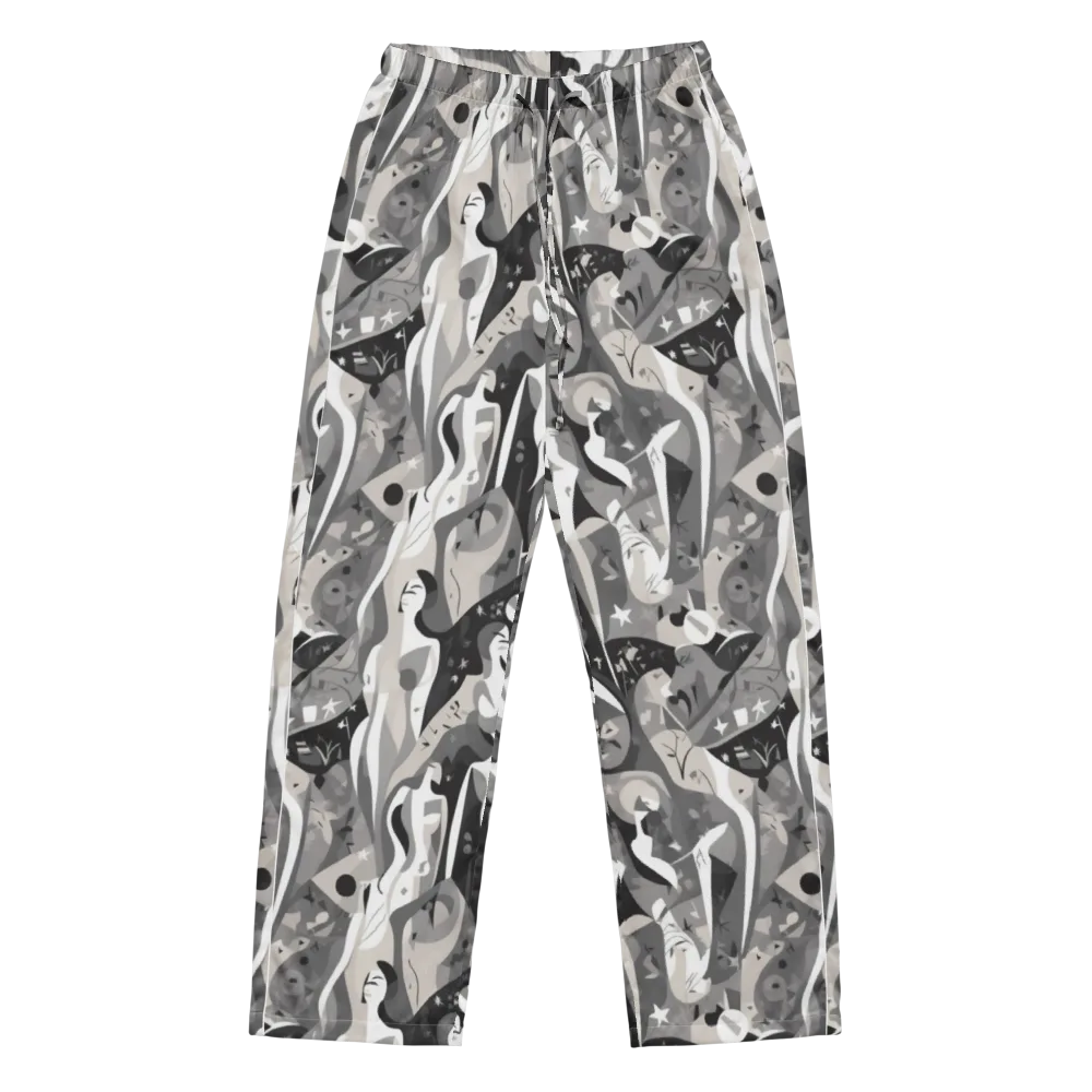 Moonlit Figures on Women's Pajama Pants — Front