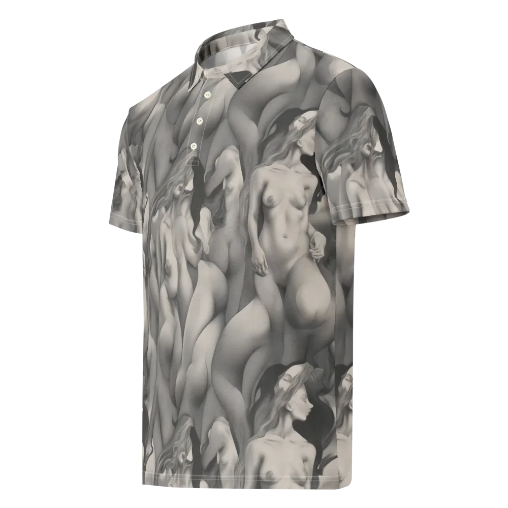 Silver Sirens on Men's Slim Fit Polo Shirt — Left Front