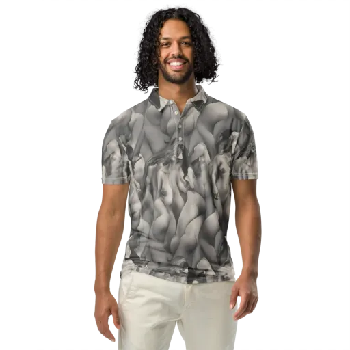 Silver Sirens on a Men's Slim Fit Polo Shirt