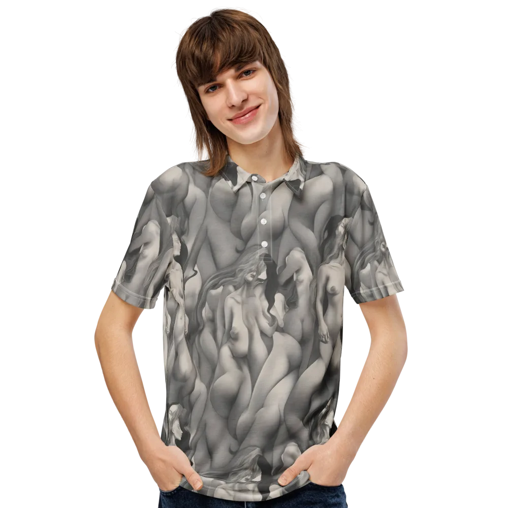Silver Sirens on Men's Slim Fit Polo Shirt — Front