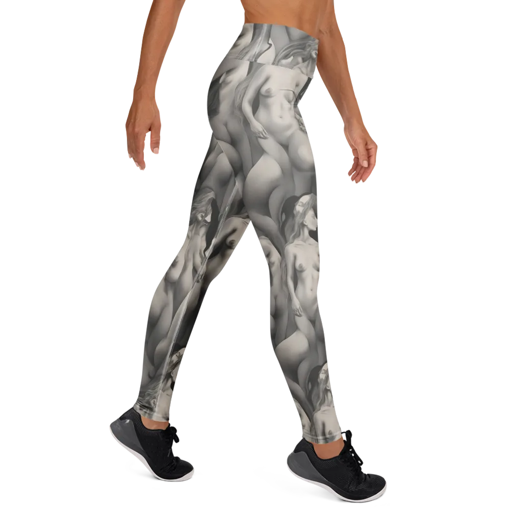 Silver Sirens on Yoga Leggings — Right