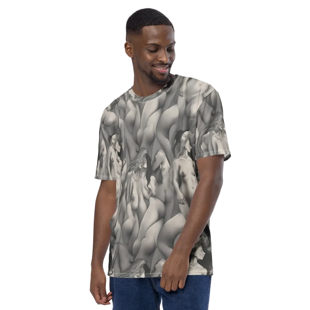 Silver Sirens on Men's Crew Neck T-Shirt — Left