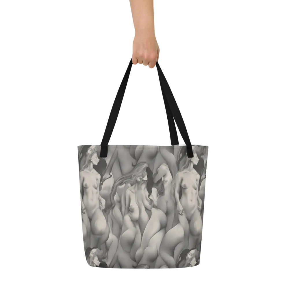Silver Sirens on Large Tote Bag W/ Pocket — Front