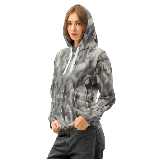 Silver Sirens on a Cotton Hoodie