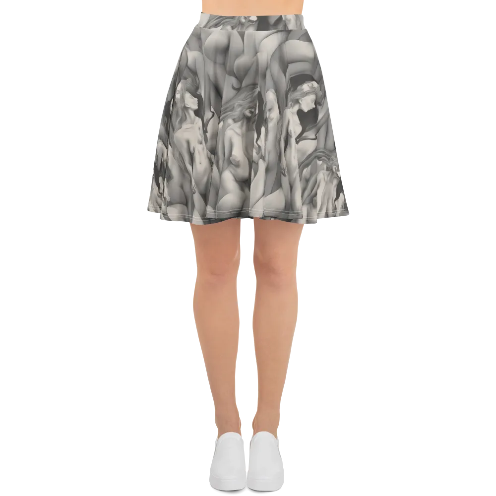 Silver Sirens on Skater Skirt — Front