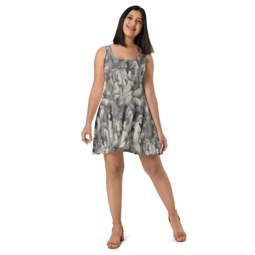Silver Sirens on a Skater Dress