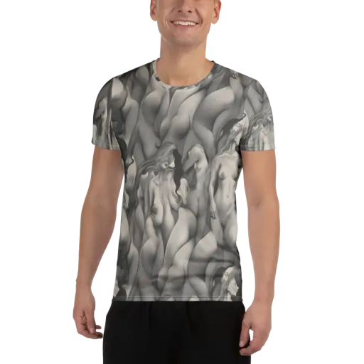 Silver Sirens on a Men's Athletic T-Shirt