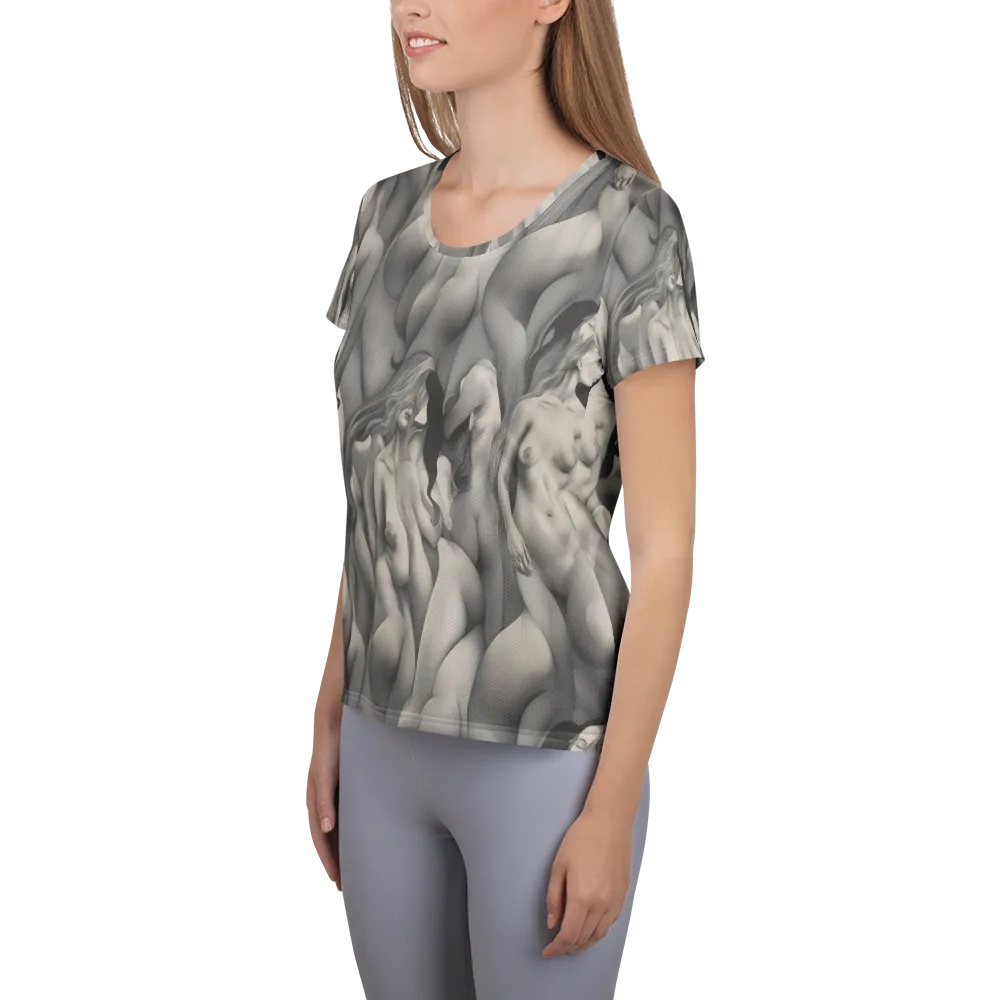 Silver Sirens on Women's Athletic T-Shirt — Left