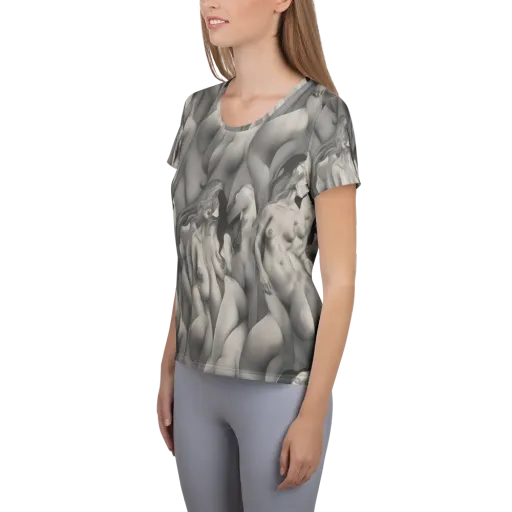 Silver Sirens on a Women's Athletic T-Shirt