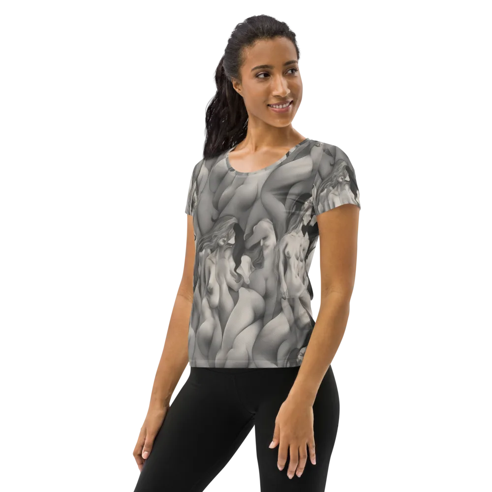 Silver Sirens on Women's Athletic T-Shirt — Left