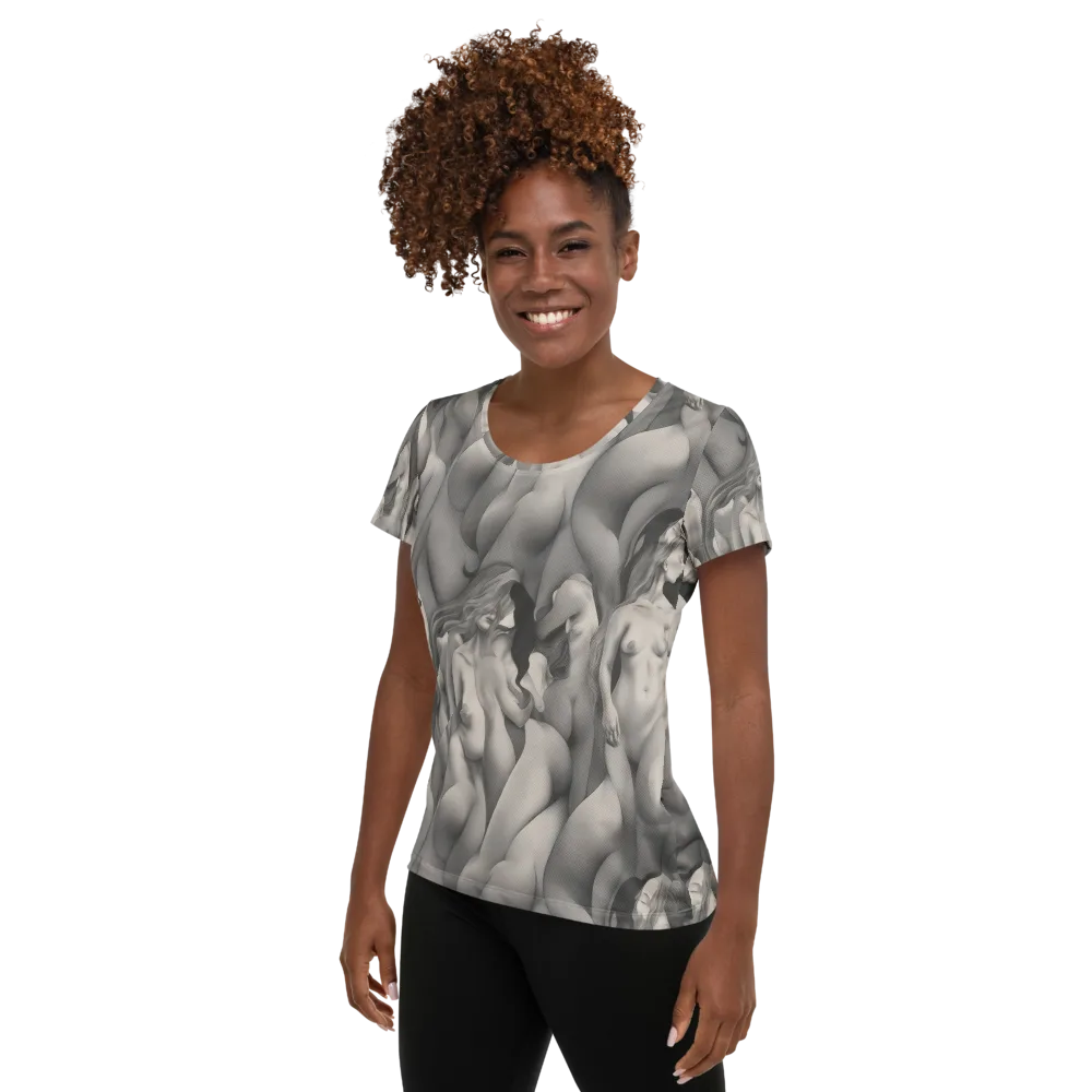 Silver Sirens on Women's Athletic T-Shirt — Left