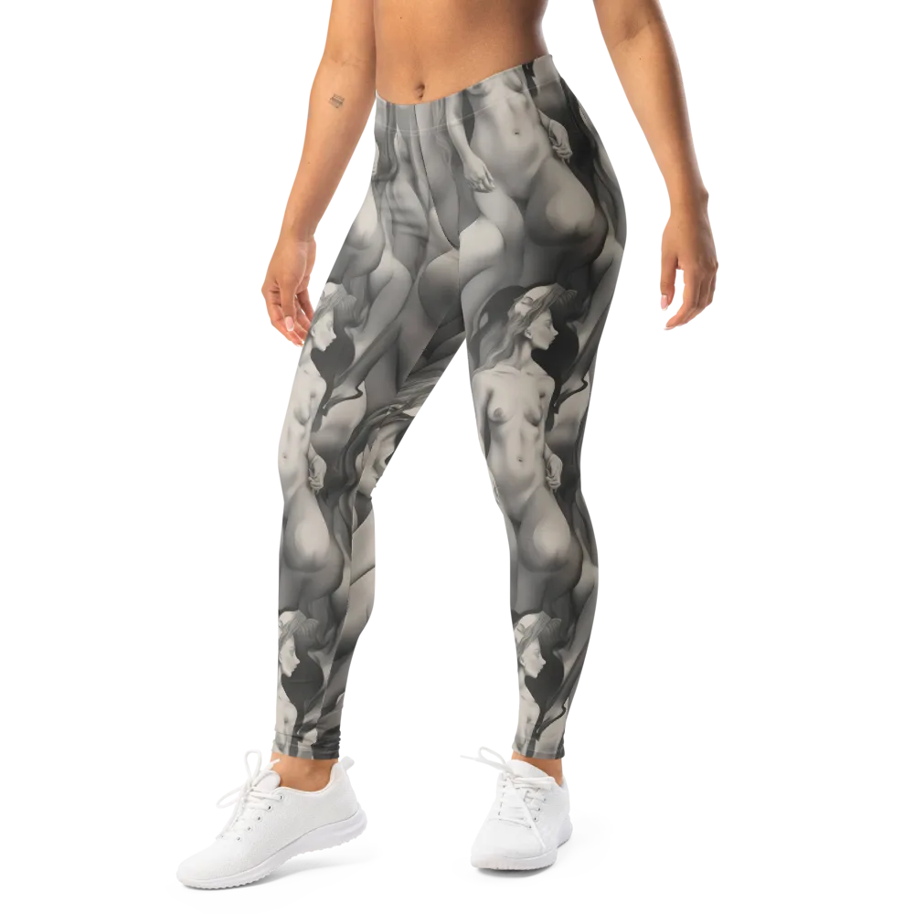 Silver Sirens on Leggings — Left Front