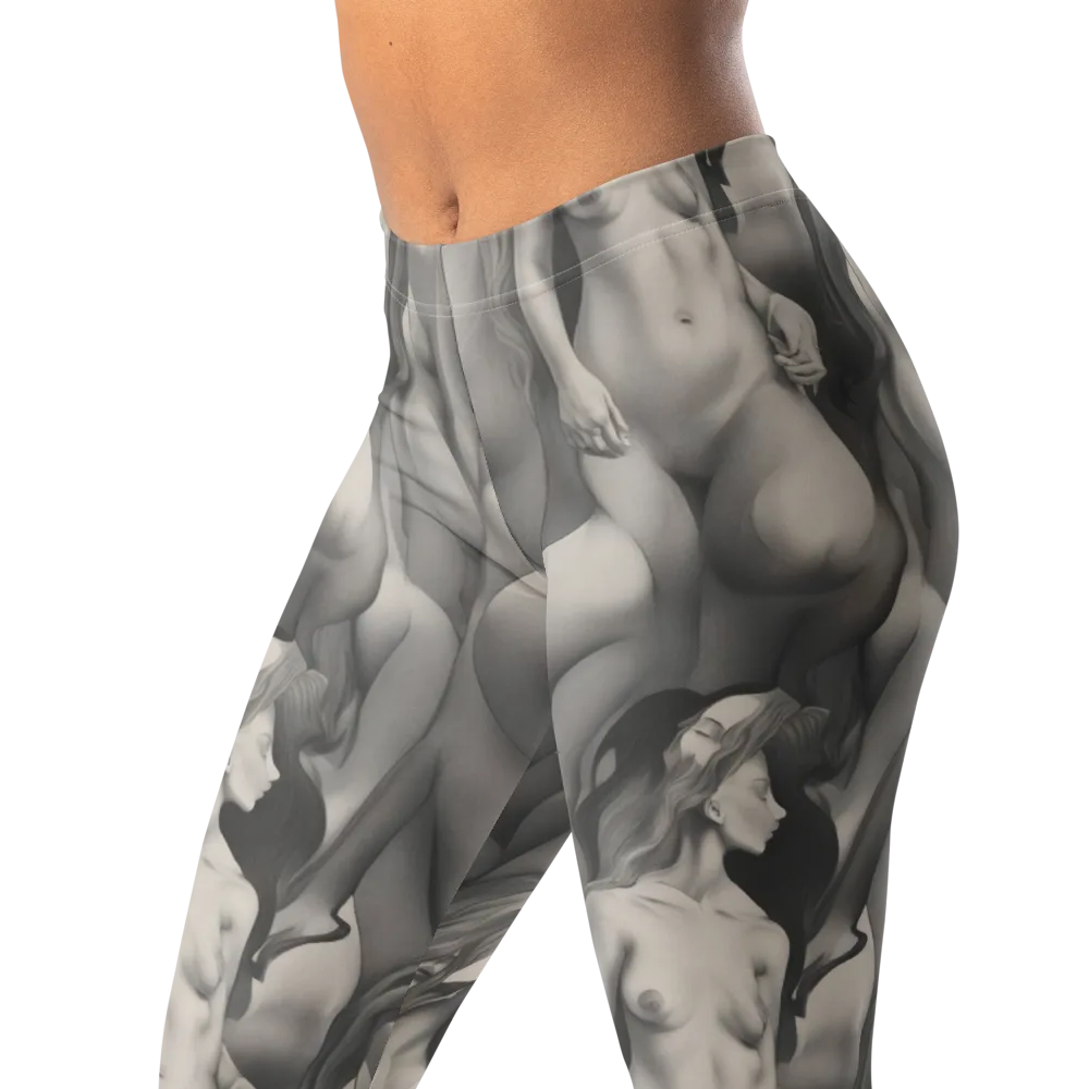 Silver Sirens on Leggings — Left Front