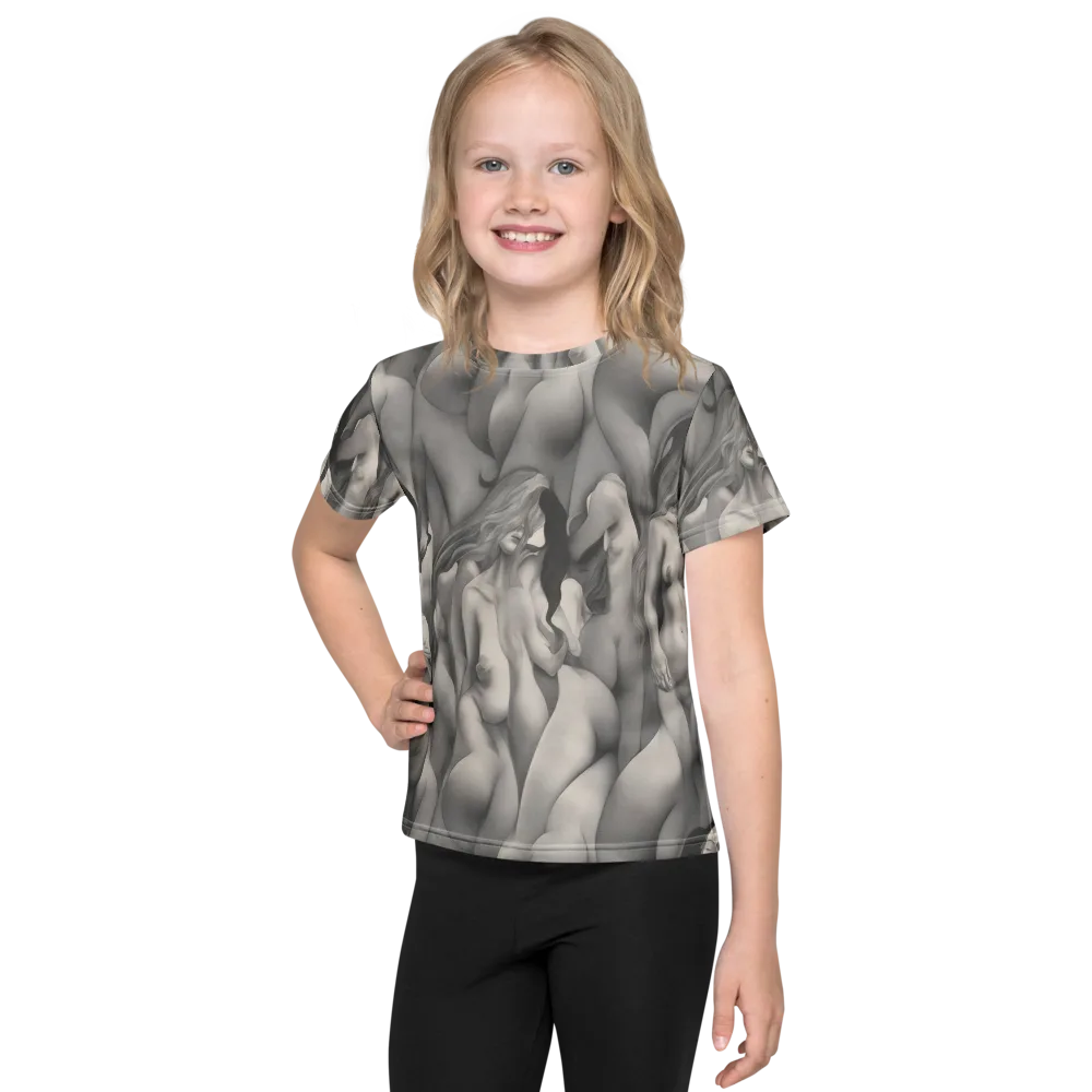 Silver Sirens on Kids Crew Neck T-Shirt — Front