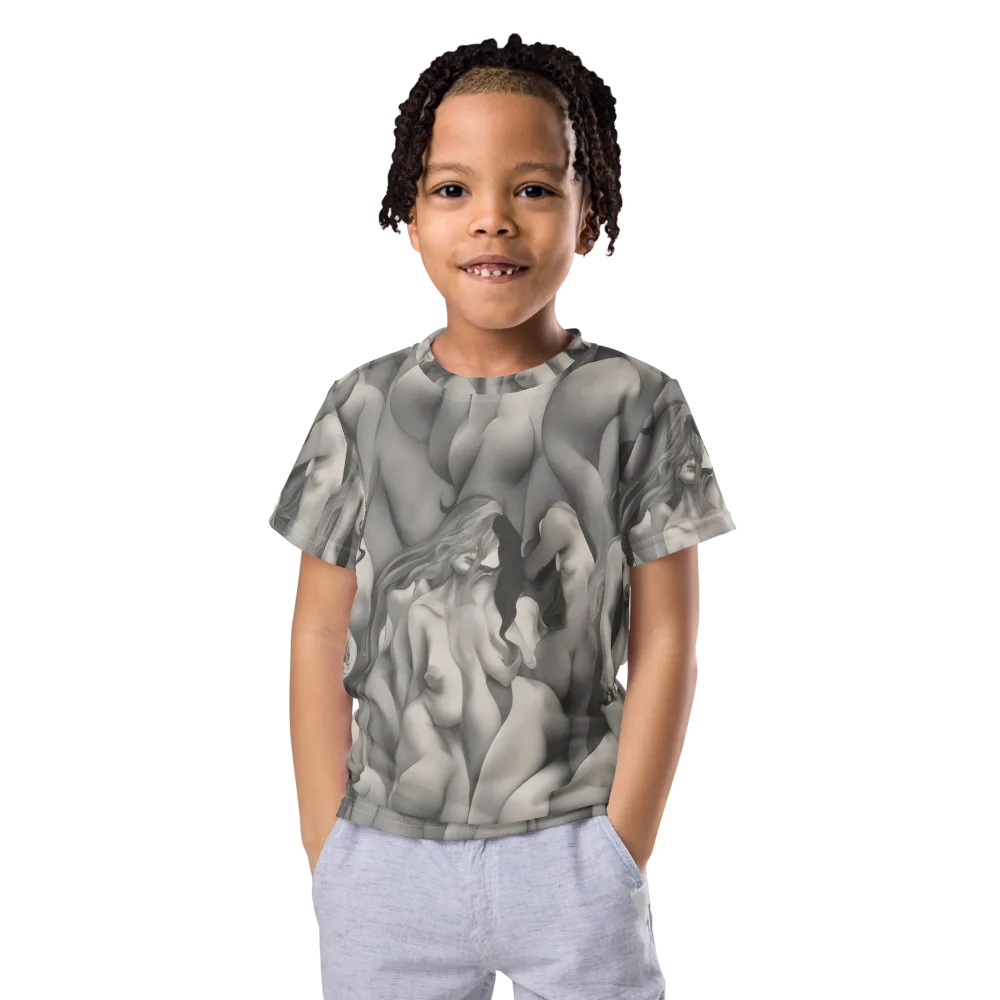 Silver Sirens on Kids Crew Neck T-Shirt — Front