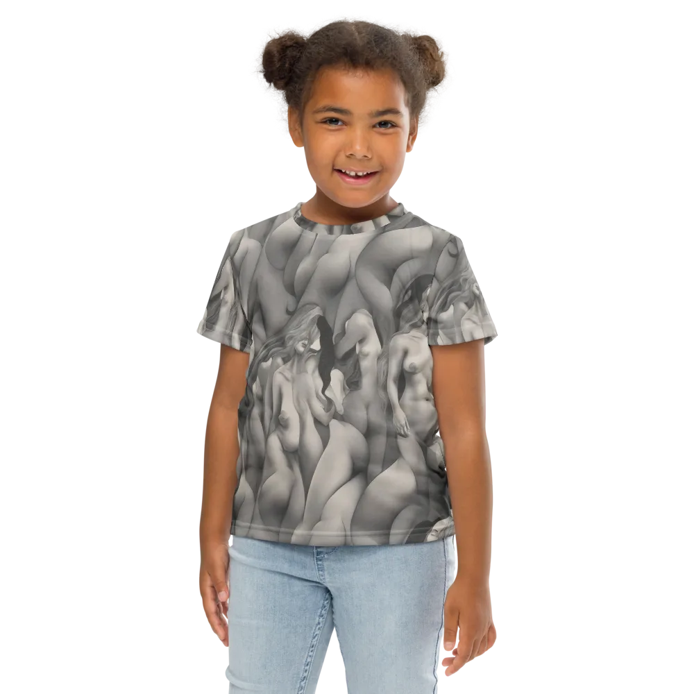 Silver Sirens on Kids Crew Neck T-Shirt — Front