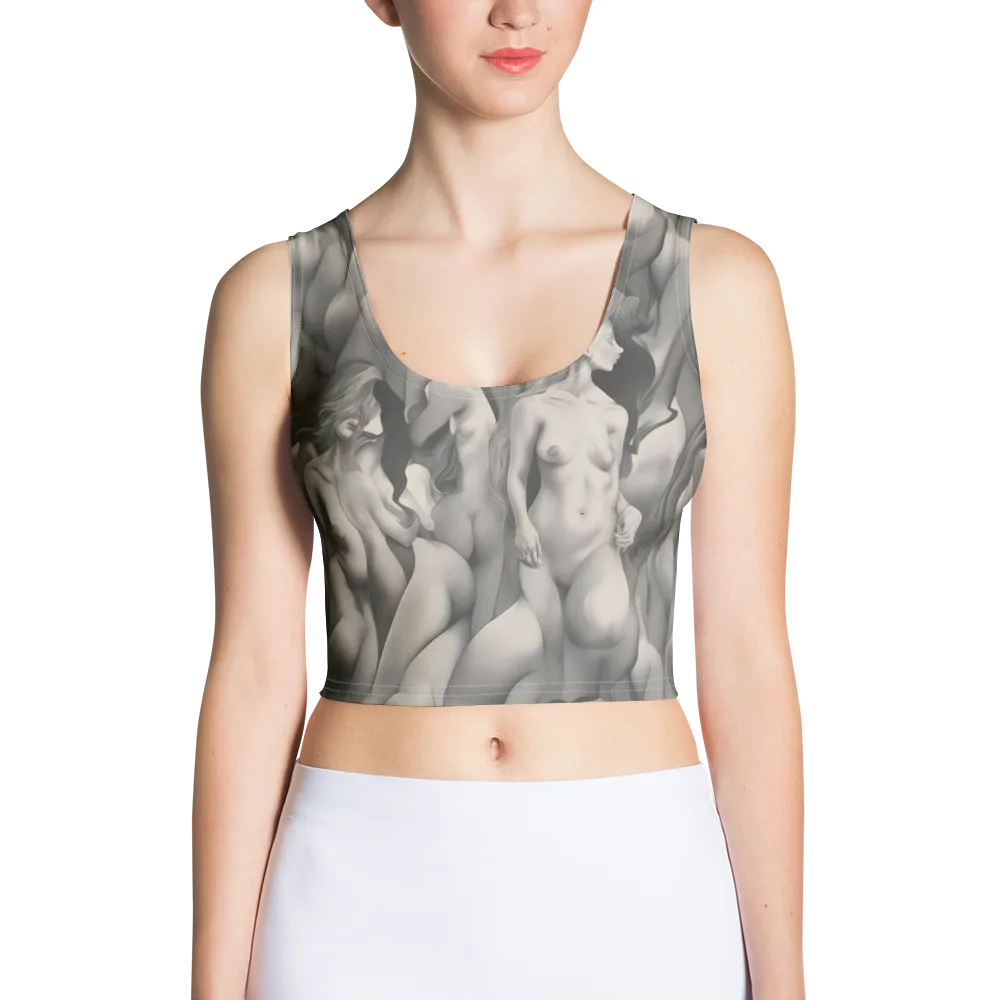 Silver Sirens on Crop Top — Front