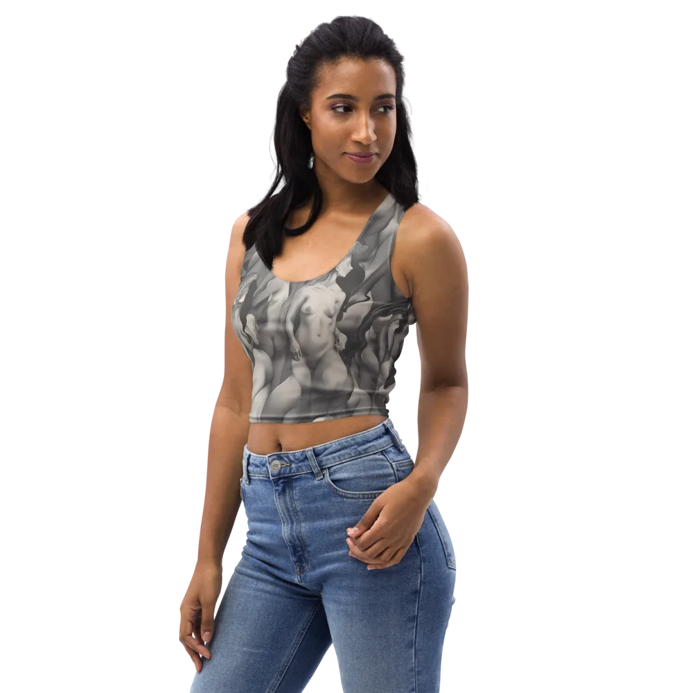 Silver Sirens on Crop Top — Left Front