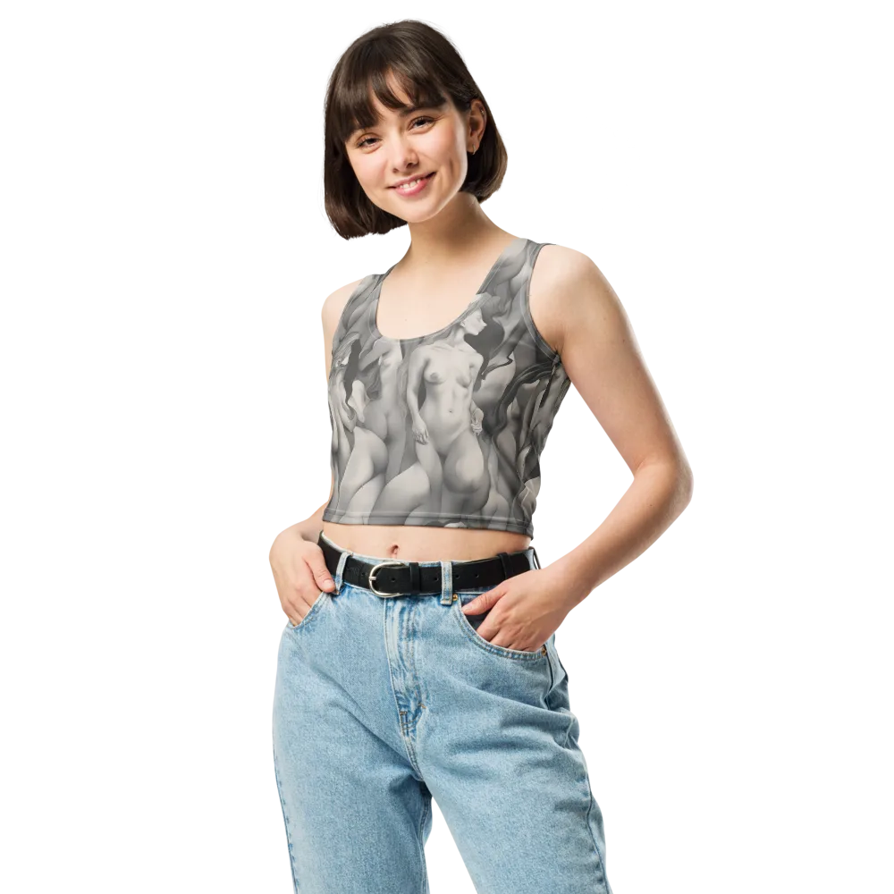 Silver Sirens on Crop Top — Front