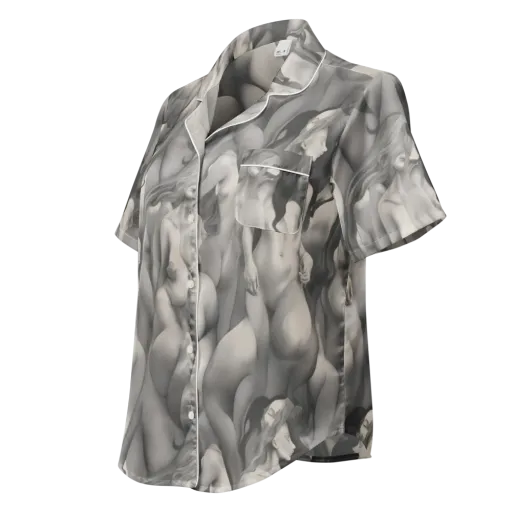 Silver Sirens on a Women's Short Sleeve Pajama Top