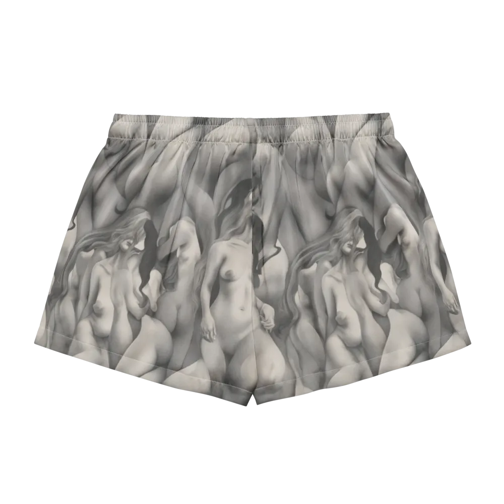 Silver Sirens on Women's Pajama Shorts — Back