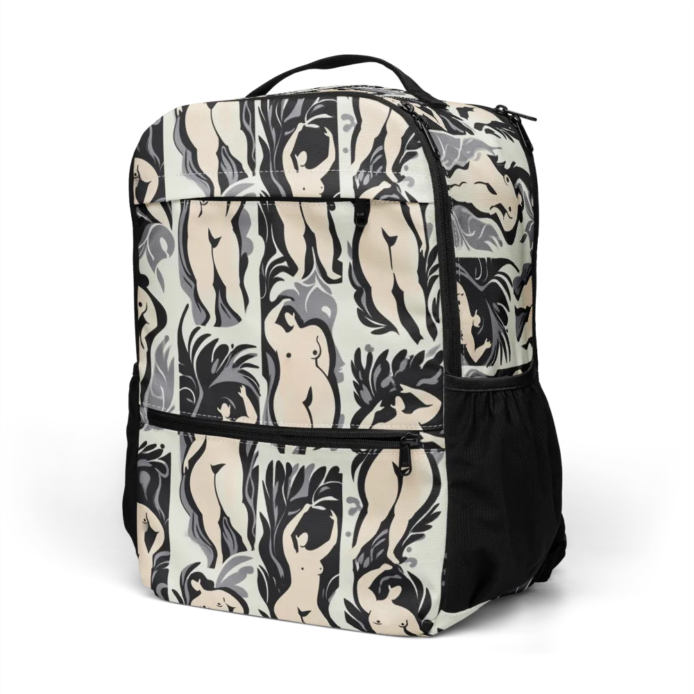 Ivory Figure Garden on Utility Backpack — Left Front