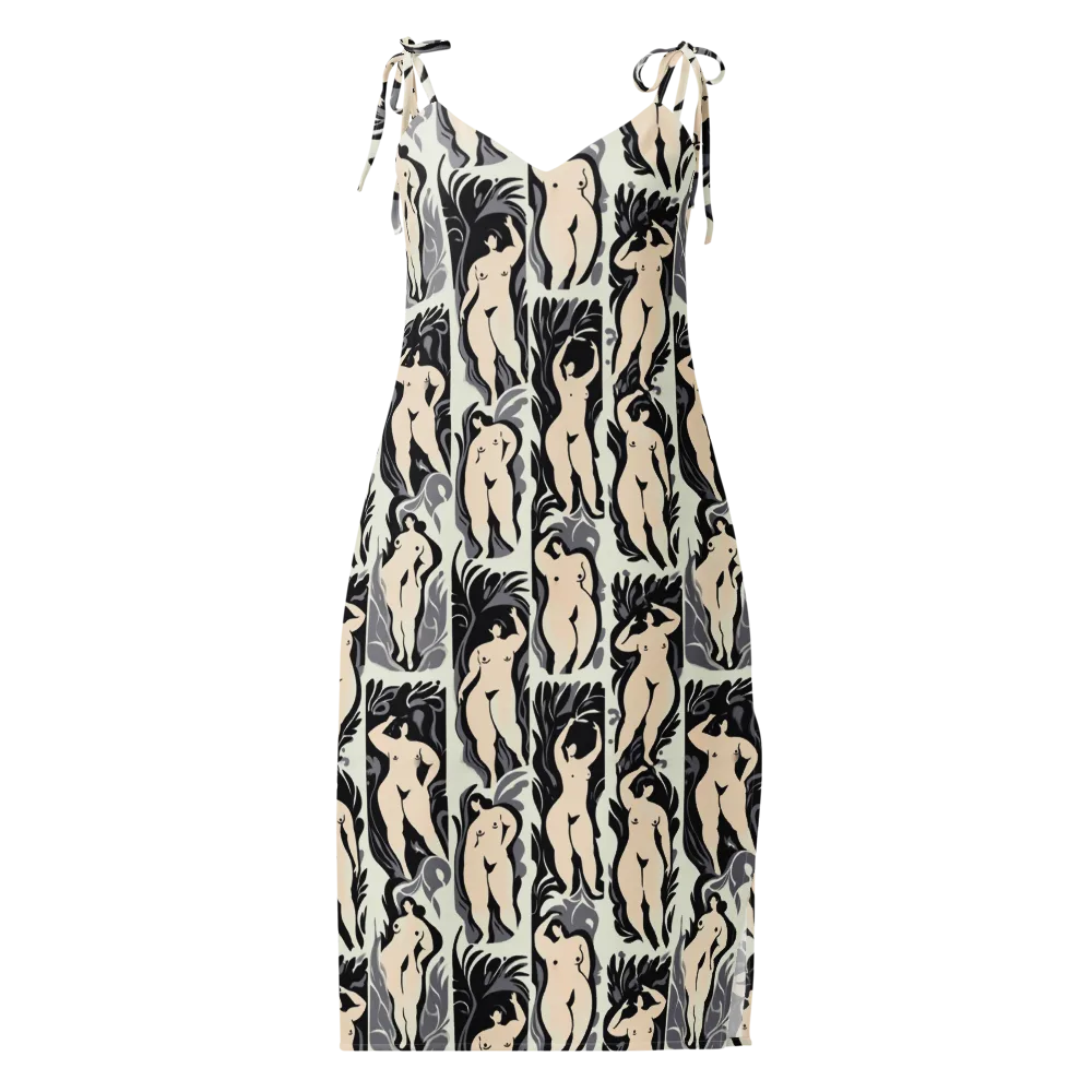 Ivory Figure Garden on Slip Dress — Front