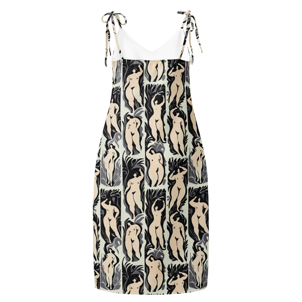 Ivory Figure Garden on Slip Dress — Back