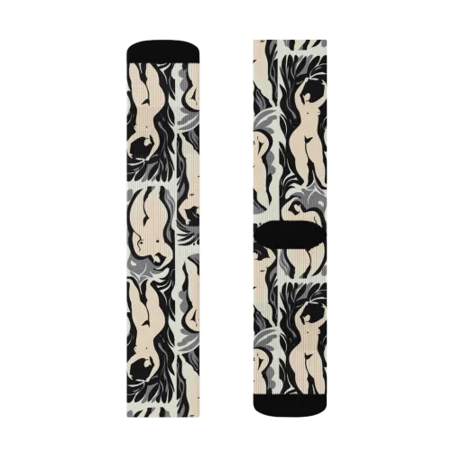 Ivory Figure Garden on a Socks