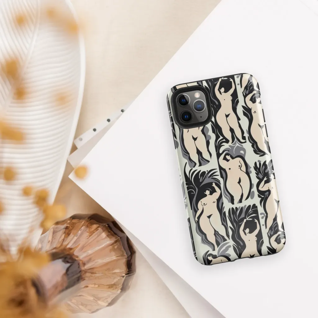 Ivory Figure Garden on Tough Case for iPhone® — Front