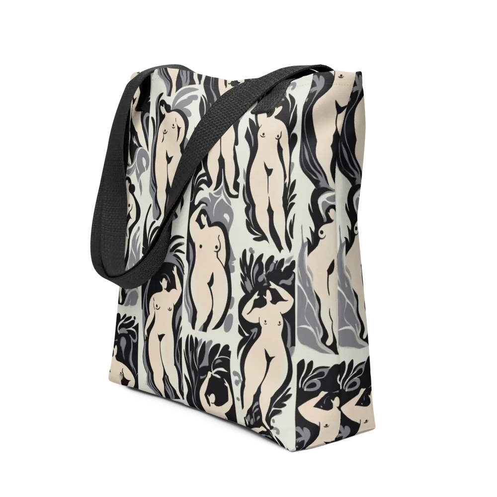 Ivory Figure Garden on Tote Bag — Front