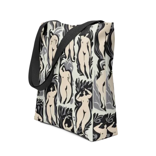 Ivory Figure Garden on a Tote Bag