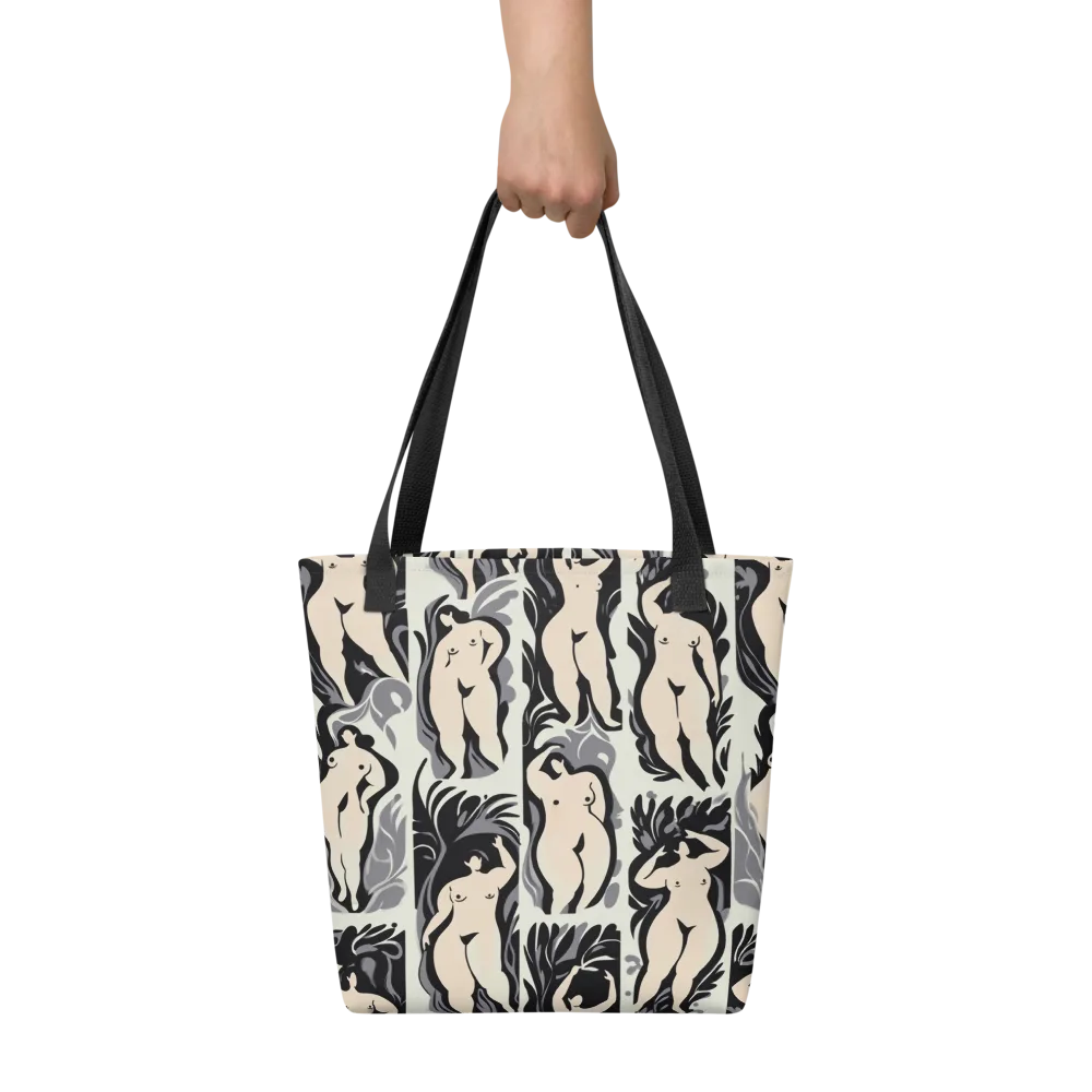 Ivory Figure Garden on Tote Bag — Front
