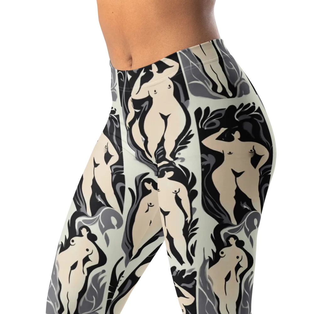 Ivory Figure Garden on Leggings — Left Front
