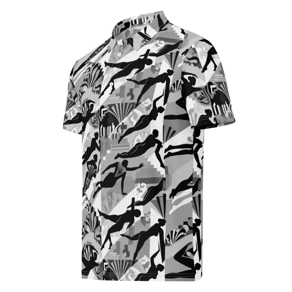 Deco Divers on Men's Slim Fit Polo Shirt — Left Front