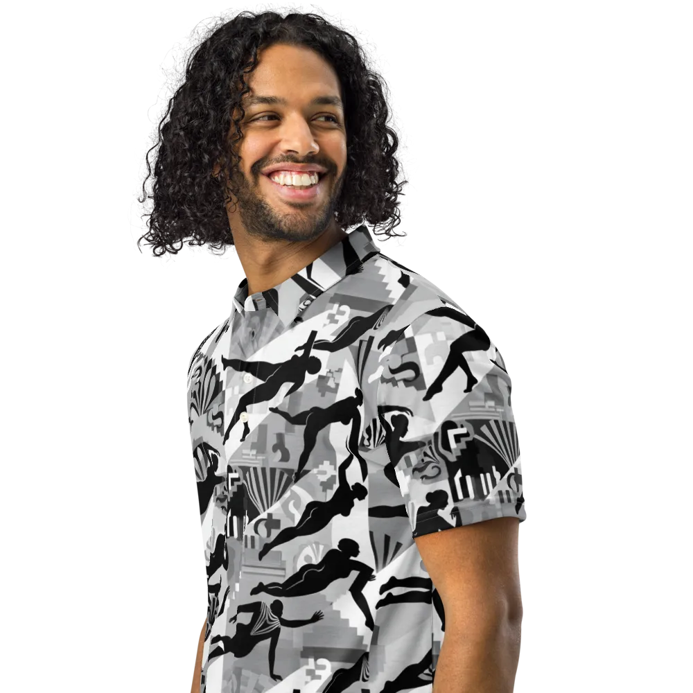 Deco Divers on Men's Slim Fit Polo Shirt — Left Front