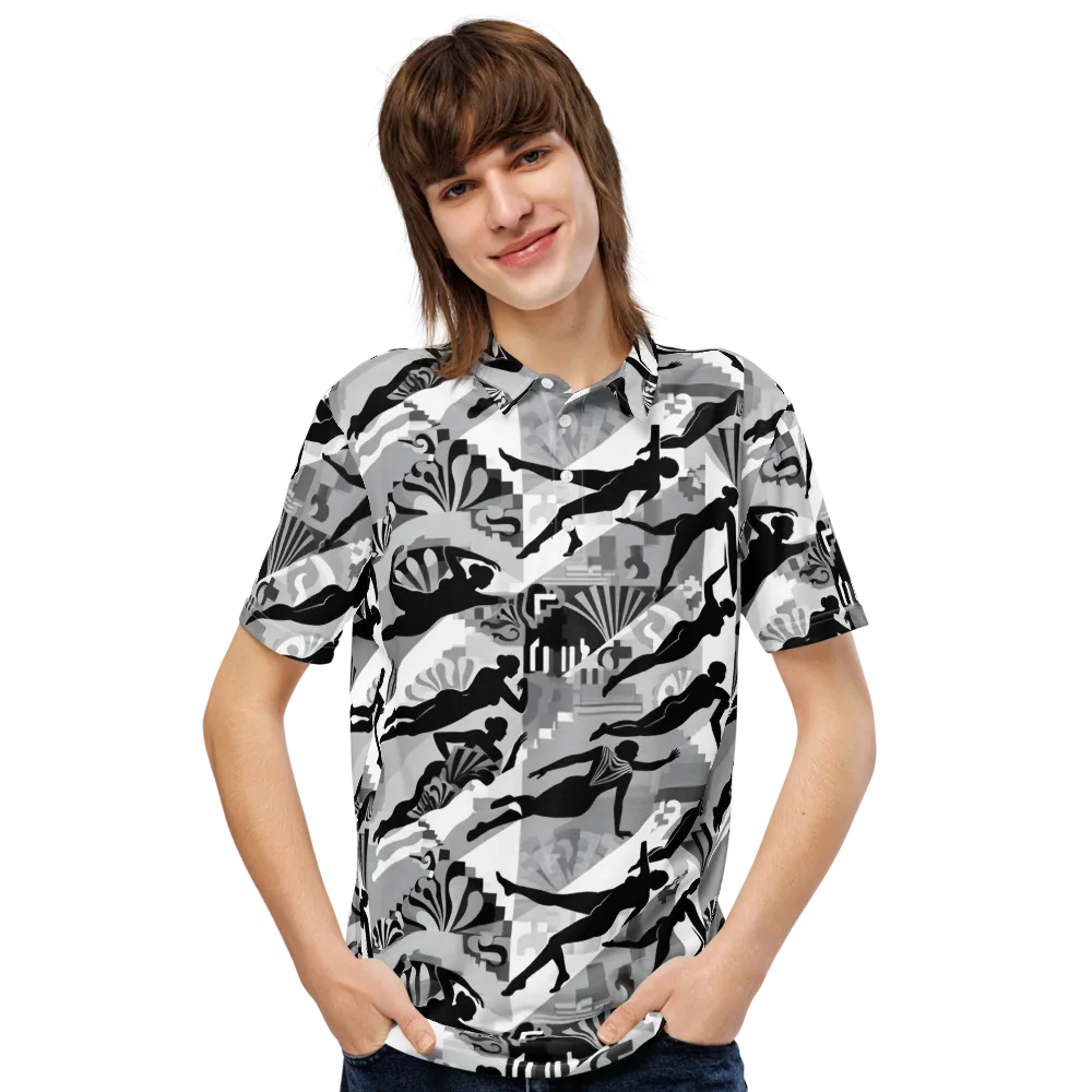 Deco Divers on Men's Slim Fit Polo Shirt — Front