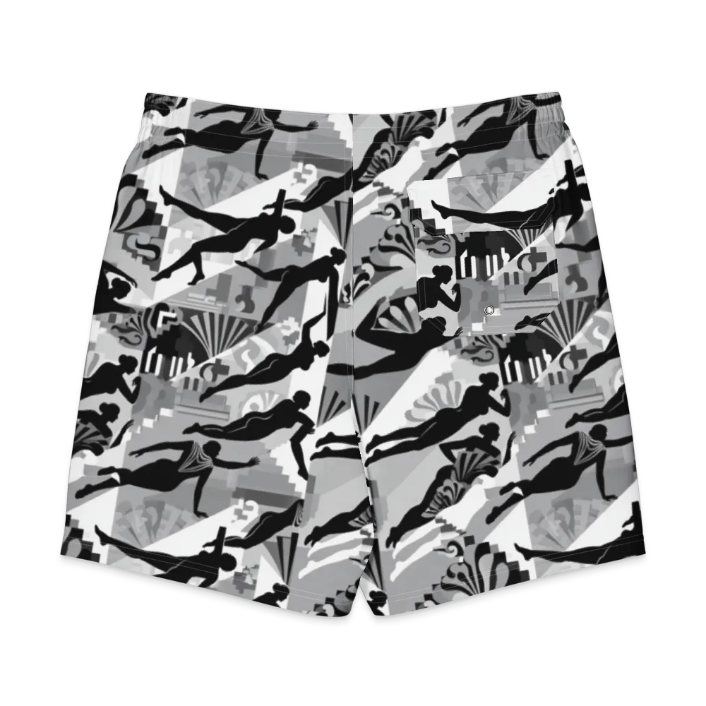 Deco Divers on Men's Board Shorts — Back