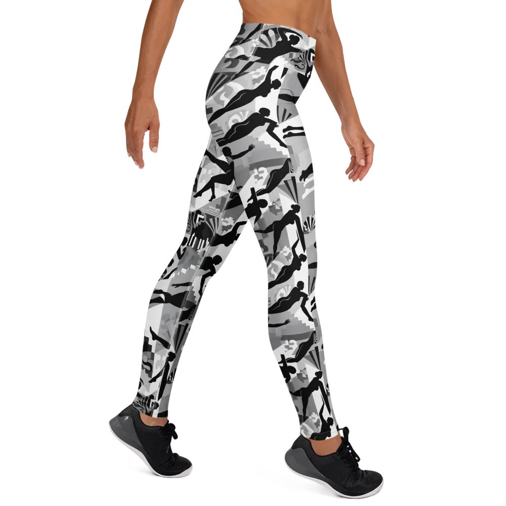 Deco Divers on Yoga Leggings — Right