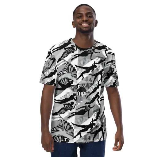 Deco Divers on a Men's Crew Neck T-Shirt