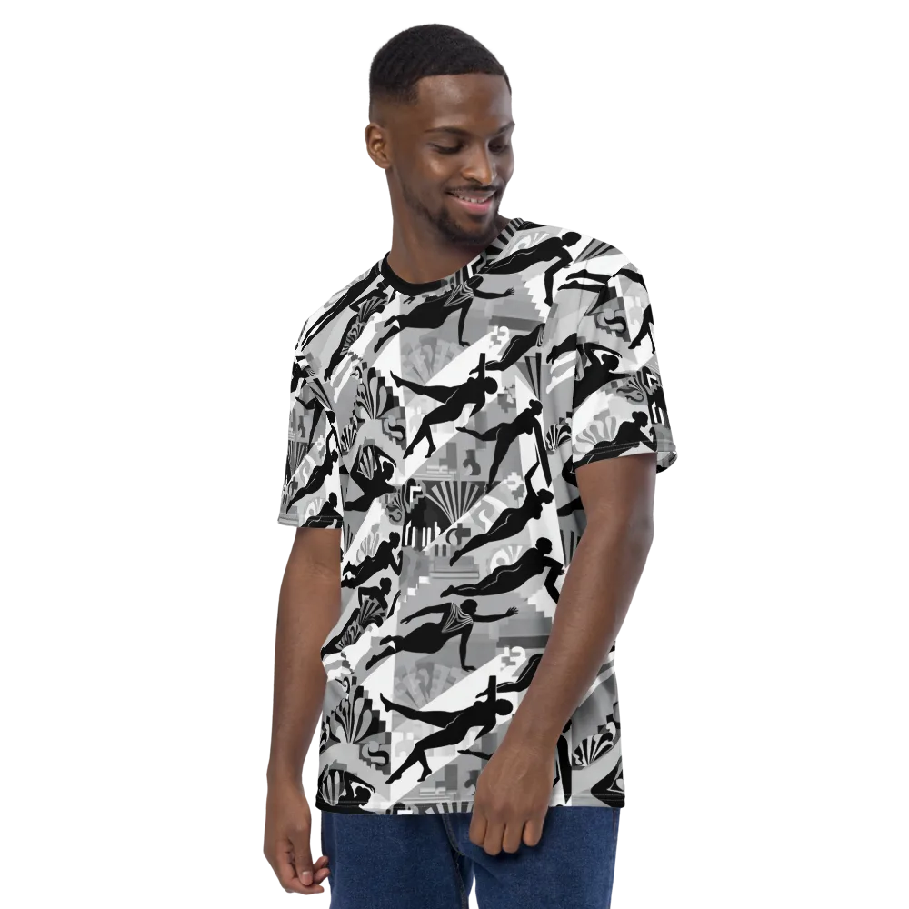 Deco Divers on Men's Crew Neck T-Shirt — Left
