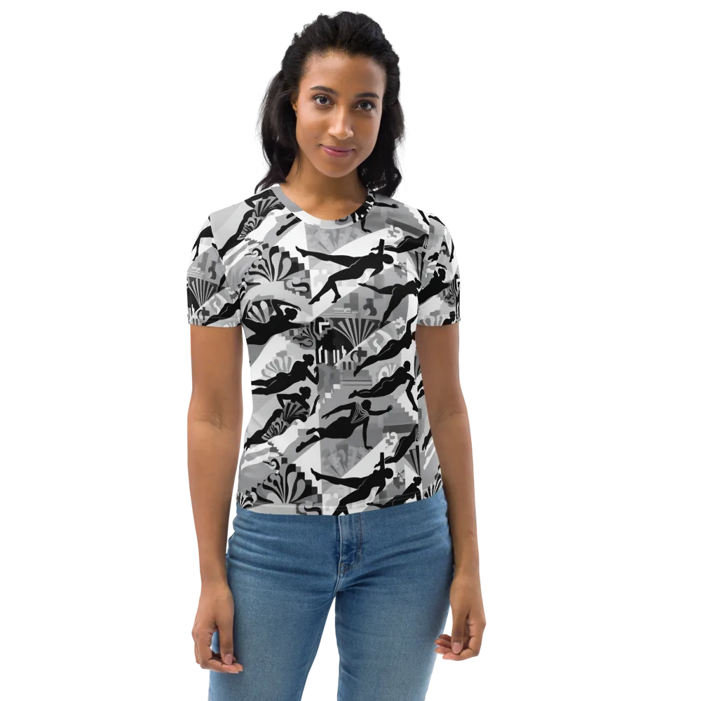 Deco Divers on Women's Crew Neck T-Shirt — Front