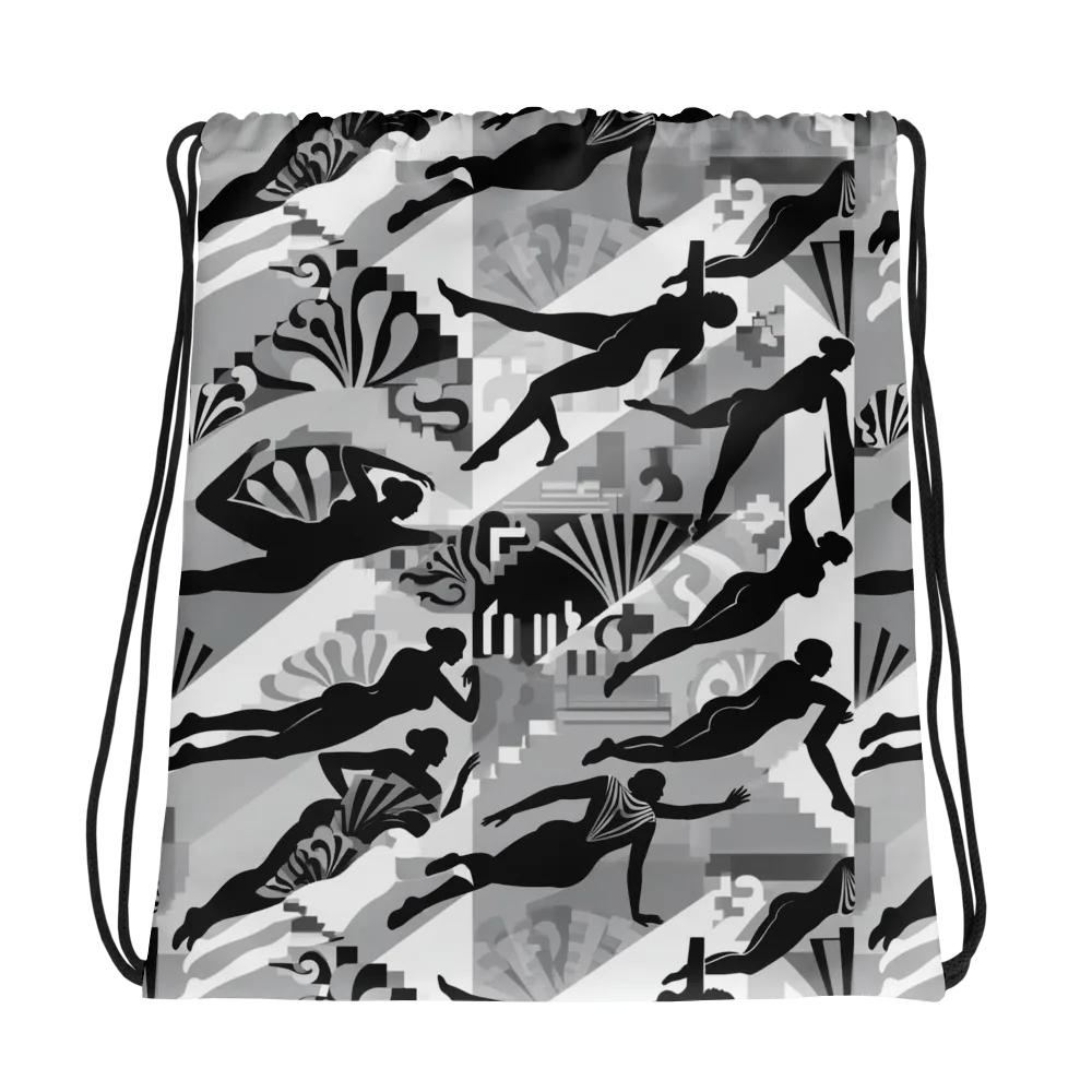 Deco Divers on Drawstring Bag — Photo