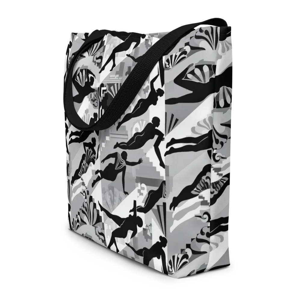 Deco Divers on Large Tote Bag W/ Pocket — Front
