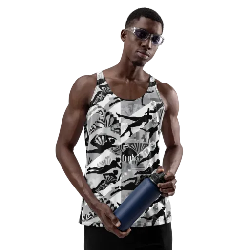Deco Divers on a Men's Tank Top
