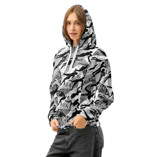 Deco Divers on a Cotton Hoodie