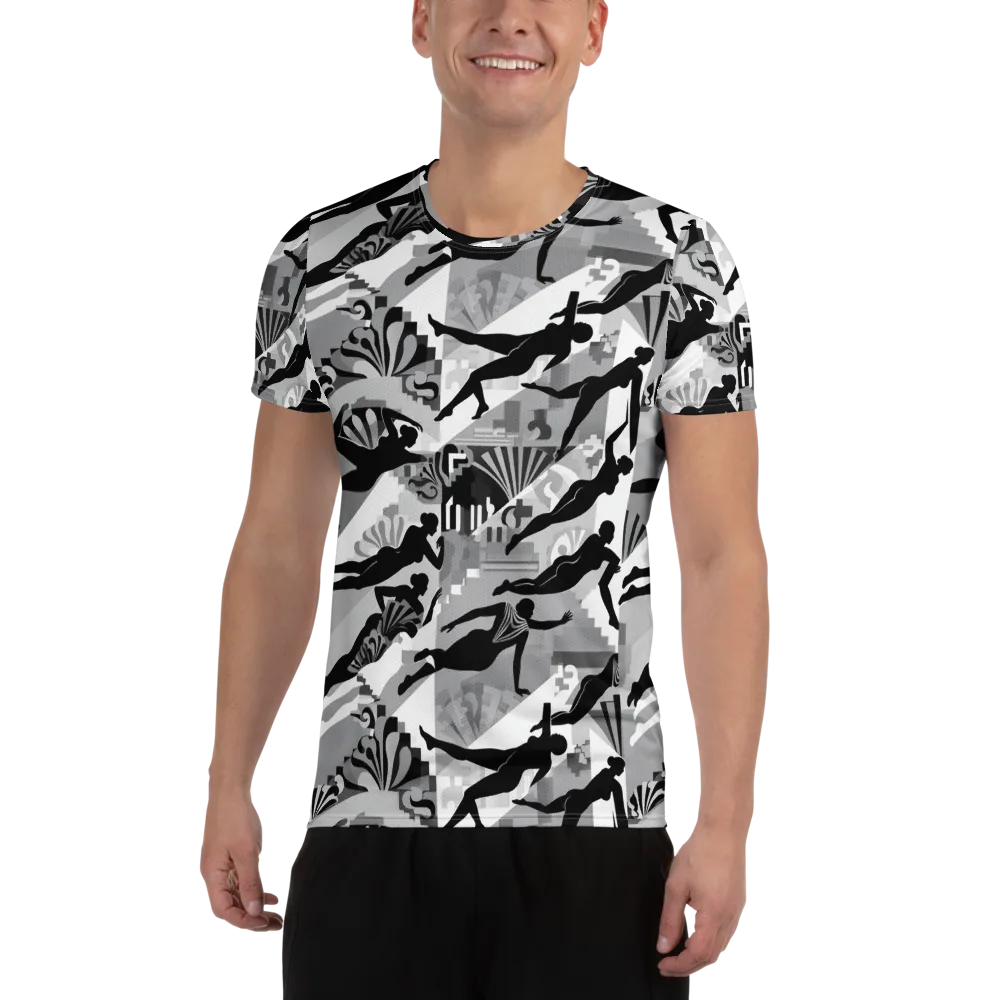 Deco Divers on Men's Athletic T-Shirt — Front