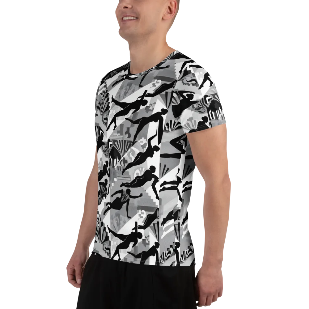 Deco Divers on Men's Athletic T-Shirt — Left