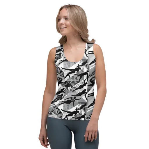 Deco Divers on a Women's Tank Top