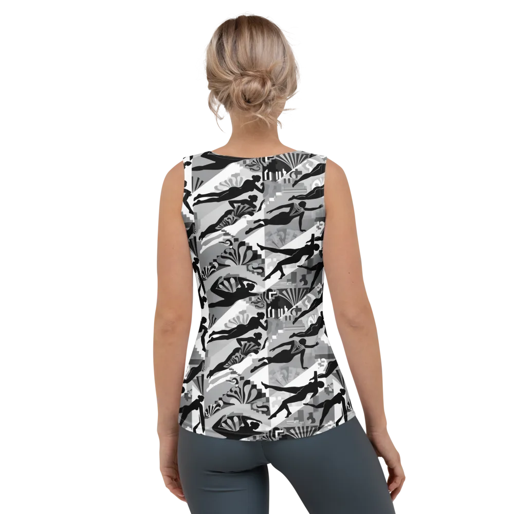 Deco Divers on Women's Tank Top — Back